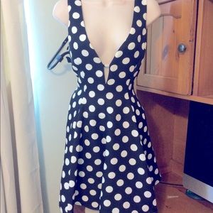 Retro style polka dot mini dress